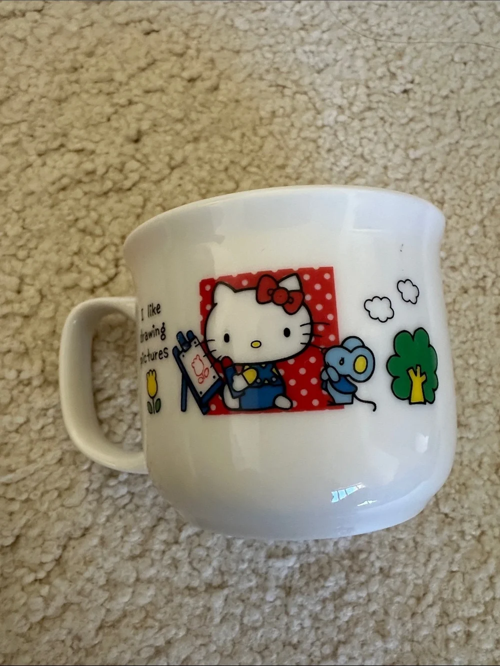 Hello Kitty Kids Red Ceramic Bowl and Mug Set